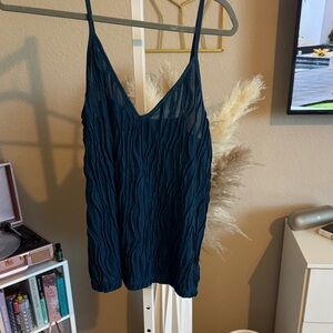 Elegant Navy Blue Women's Top